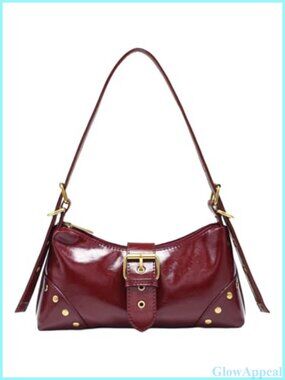 Faux Leather Buckle Shoulder Bag Punk Handbag Clutch Purse